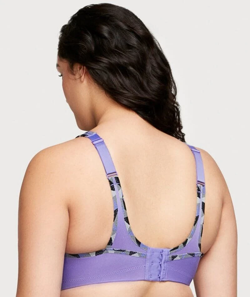 Glamorise No-Bounce Camisole Wirefree Sports Bra - Purple 4 Glamorise No-Bounce Camisole Wirefree Sports Bra - Purple - Image 2