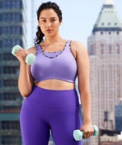 Glamorise No-Bounce Camisole Wirefree Sports Bra - Purple 13 Glamorise No-Bounce Camisole Wirefree Sports Bra - Purple -BRASTOGO Sales glamorise no bounce camisole sports bra purple 5