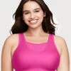 Glamorise No-Bounce Camisole Wirefree Sports Bra - Rose Violet -BRASTOGO Sales glamorise no bounce camisole sports bra rose violet 1