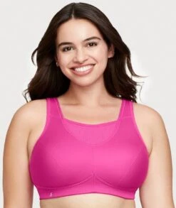 Glamorise No-Bounce Camisole Wirefree Sports Bra - Rose Violet