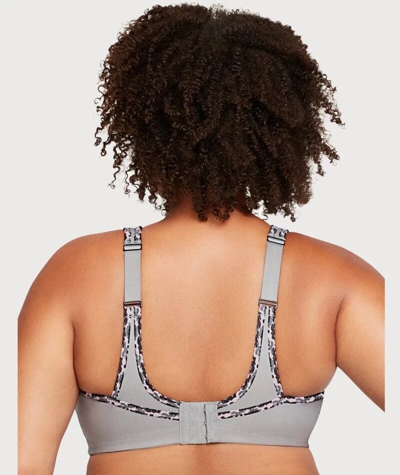 Glamorise No-Bounce Camisole Wirefree Sports Bra - Soft Gray 4 Glamorise No-Bounce Camisole Wirefree Sports Bra - Soft Gray - Image 2