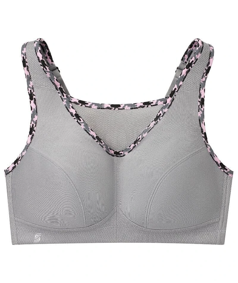 Glamorise No-Bounce Camisole Wirefree Sports Bra - Soft Gray 8 Glamorise No-Bounce Camisole Wirefree Sports Bra - Soft Gray - Image 6