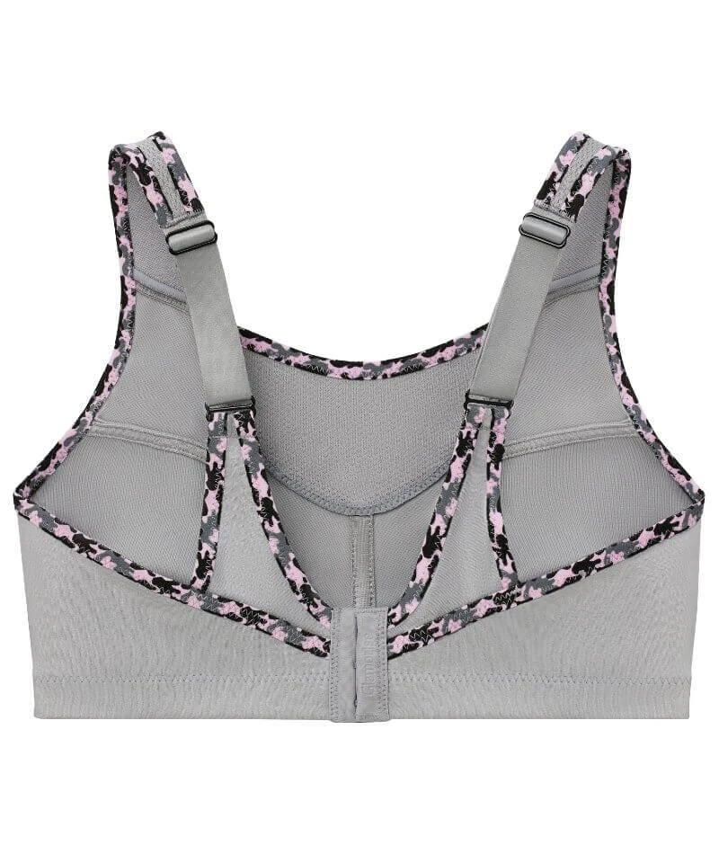 Glamorise No-Bounce Camisole Wirefree Sports Bra - Soft Gray 9 Glamorise No-Bounce Camisole Wirefree Sports Bra - Soft Gray - Image 7