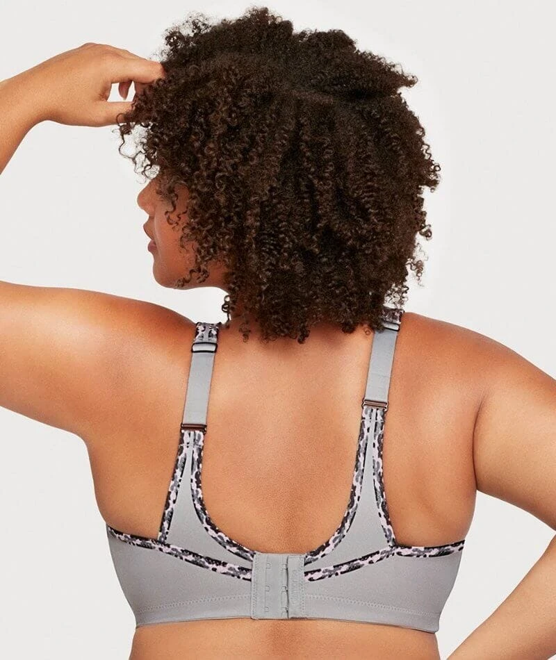 Glamorise No-Bounce Camisole Wirefree Sports Bra - Soft Gray 6 Glamorise No-Bounce Camisole Wirefree Sports Bra - Soft Gray - Image 4