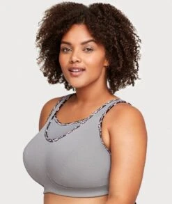 Glamorise No-Bounce Camisole Wirefree Sports Bra - Soft Gray 12 Glamorise No-Bounce Camisole Wirefree Sports Bra - Soft Gray -BRASTOGO Sales glamorise no bounce camisole sports bra silver 3