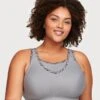 Glamorise No-Bounce Camisole Wirefree Sports Bra - Soft Gray -BRASTOGO Sales glamorise no bounce camisole sports bra silver 4
