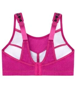 Glamorise No-Bounce Camisole Elite Wirefree Sports Bra - Fuchsia Print -BRASTOGO Sales glamorise the elite cami medium support sports bra fuchsia print 02