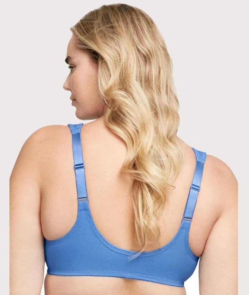 Glamorise WonderWire Front-Closure Bra - Blue 4 Glamorise WonderWire Front-Closure Bra - Blue - Image 2