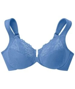 Glamorise WonderWire Front-Closure Bra - Blue 16 Glamorise WonderWire Front-Closure Bra - Blue -BRASTOGO Sales glamorise wonderwire front close bra blue 07