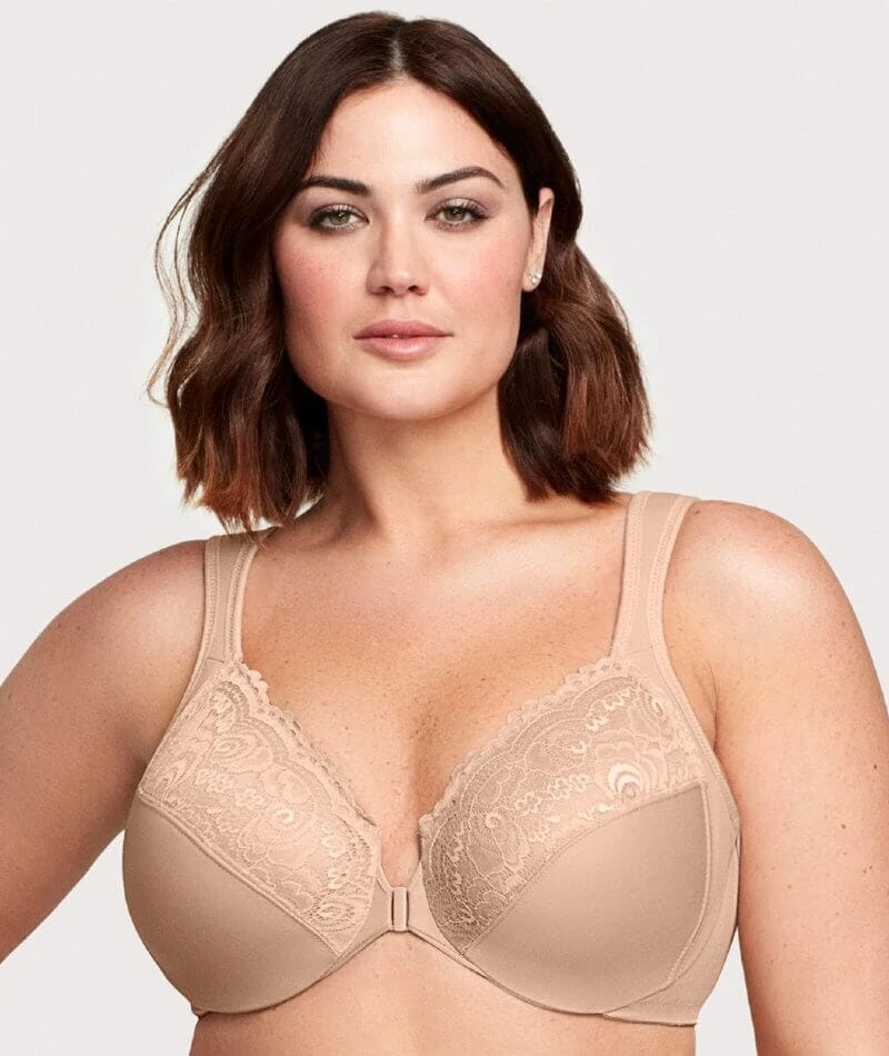 Glamorise WonderWire Front-Closure Bra - Cafe 3 Glamorise WonderWire Front-Closure Bra - Cafe