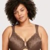 Glamorise WonderWire Front-Closure Bra - Mocha -BRASTOGO Sales glamorise wonderwire front close bra mocha 1 1