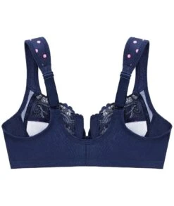 Glamorise WonderWire Front-Closure Bra - Navy Print 15 Glamorise WonderWire Front-Closure Bra - Navy Print -BRASTOGO Sales glamorise wonderwire front close bra navy print 03