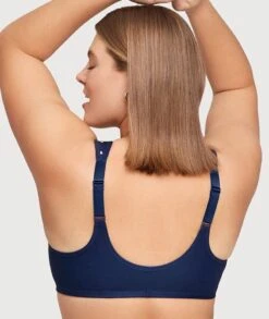 Glamorise WonderWire Front-Closure Bra - Navy Print 12 Glamorise WonderWire Front-Closure Bra - Navy Print -BRASTOGO Sales glamorise wonderwire front close bra navy print 2