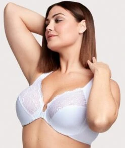 Glamorise WonderWire Front-Closure Bra - White -BRASTOGO Sales glamorise wonderwire front close bra white 1