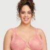 Glamorise WonderWire Front-Closure Stretch Lace Bra - Apricot -BRASTOGO Sales glamorise wonderwire front close stretch lace bra apricot 1