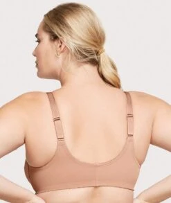 Glamorise WonderWire Front-Closure Stretch Lace Bra - Cappuccino -BRASTOGO Sales glamorise wonderwire front close stretch lace bra cappuccino 4