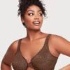 Glamorise WonderWire Front-Closure Stretch Lace Bra - Mocha 2 Glamorise WonderWire Front-Closure Stretch Lace Bra - Mocha -BRASTOGO Sales glamorise wonderwire front close stretch lace bra mocha 1