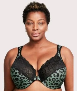 Glamorise WonderWire Front-Closure Bra - Centennial Leopard