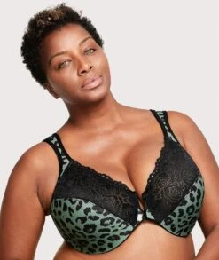 Glamorise WonderWire Front-Closure Bra - Centennial Leopard -BRASTOGO Sales glamorise wonderwire front closure bra centennial leopard 03