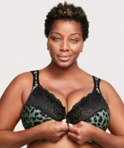 Glamorise WonderWire Front-Closure Bra - Centennial Leopard -BRASTOGO Sales glamorise wonderwire front closure bra centennial leopard 05
