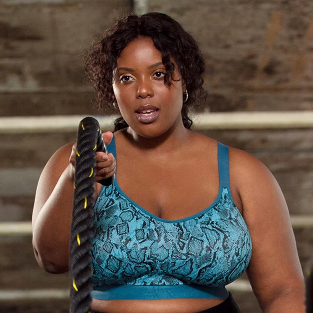 Wacoal Goddess Sport Wirefree Sports Bra - Teal 5 Wacoal Goddess Sport Wirefree Sports Bra - Teal - Image 3