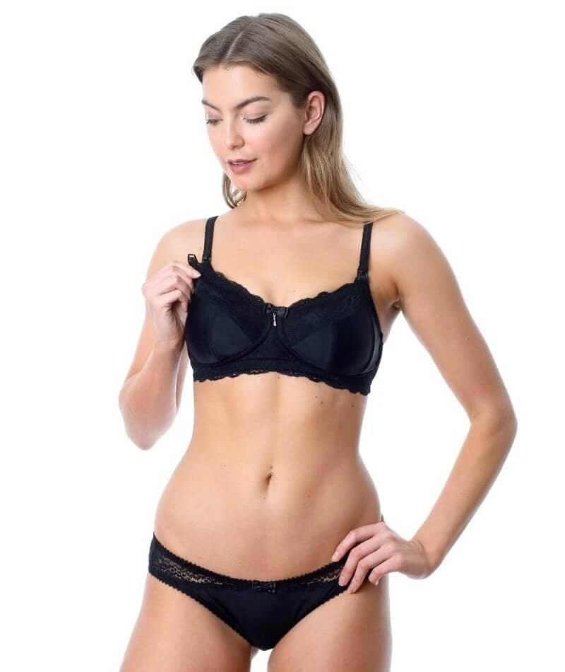 Hot Milk Ec Eclipse Maternity Wirefree Nursing Bra - Black 12 Hot Milk Ec Eclipse Maternity Wirefree Nursing Bra - Black - Image 10