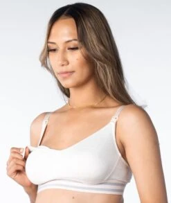 Hotmilk Elevate Cotton Multifit Wirefree Nursing Bra - Shell Marle -BRASTOGO Sales hotmilk elevate cotton multifit wire free nursing bra shell marle 3