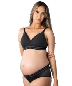 Hotmilk Elevate Cotton T-Shirt Wirefree Nursing Bra - Black Marle -BRASTOGO Sales hotmilk elevate cotton t shirt wire free nursing bra black marle 13