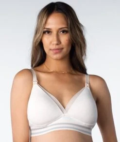 Hotmilk Elevate Cotton T-Shirt Wirefree Nursing Bra - Shell Marle