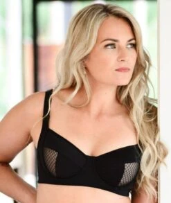 Hotmilk Enlighten Balconette Nursing Bra - Black -BRASTOGO Sales hotmilk enlighten balconette nursing bra black 18