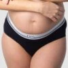 Hotmilk Icon Cotton Moderate Leakproof Hi Brief - Black -BRASTOGO Sales hotmilk icon cotton moderate leakproof hi brief black 1