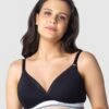 Hotmilk Icon Cotton T-Shirt Wire-free Nursing Bra - Black -BRASTOGO Sales hotmilk icon cotton t shirt wire free nursing bra black 1