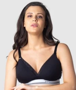 Hotmilk Icon Cotton T-Shirt Wire-free Nursing Bra - Black -BRASTOGO Sales hotmilk icon cotton t shirt wire free nursing bra black 2