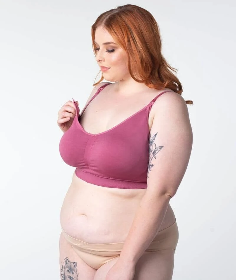 Hotmilk My Necessity Full Cup Wirefree Maternity & Nursing Bra - Rose Rouge 5 Hotmilk My Necessity Full Cup Wirefree Maternity & Nursing Bra - Rose Rouge - Image 3