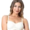 Hot Milk Show Off Maternity Wirefree Nursing Bra - Ivory -BRASTOGO Sales hotmilk show off nursing maternity bra ivory 1