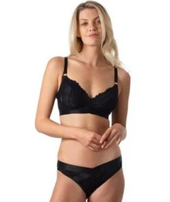 Hotmilk Warrior Soft Cup Wirefree Bra - Black -BRASTOGO Sales hotmilk warrior soft cup wire free nursing bra black 2