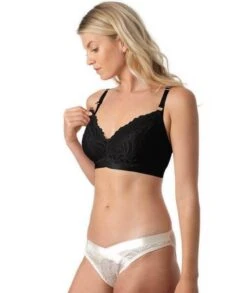 Hotmilk Warrior Soft Cup Wirefree Bra - Black -BRASTOGO Sales hotmilk warrior soft cup wire free nursing bra black 5