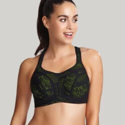 Panache Sport Underwired Sports Bra - Black/Lime