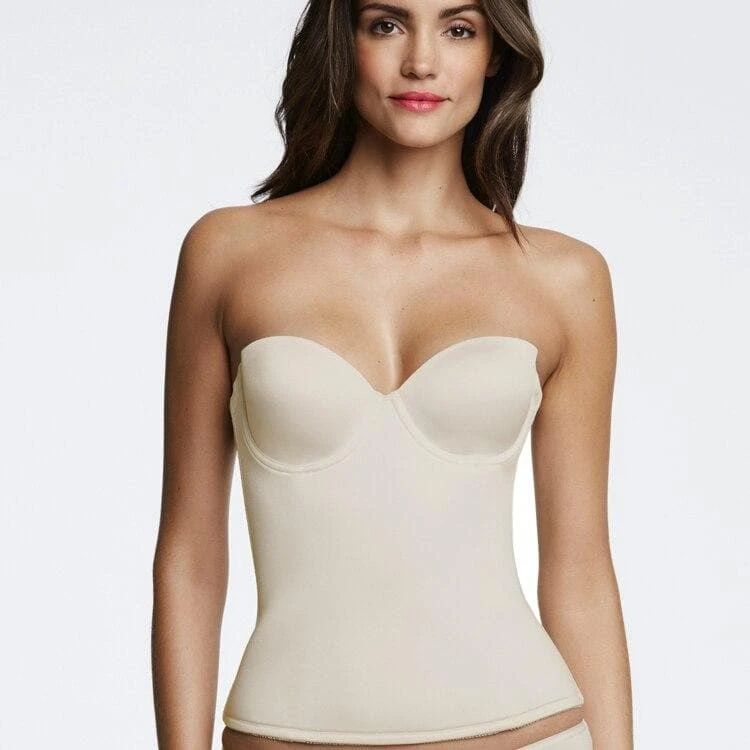 Dominique Paige Seamless Padded Underwired Longline Bra - Bone 3 Dominique Paige Seamless Padded Underwired Longline Bra - Bone