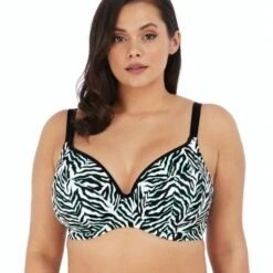 Wacoal Elomi Swim Zulu Underwired Plunge Bikini Top Multiway - Black