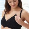 Royce Blossom Nursing Non-Underwired Bra - Black White