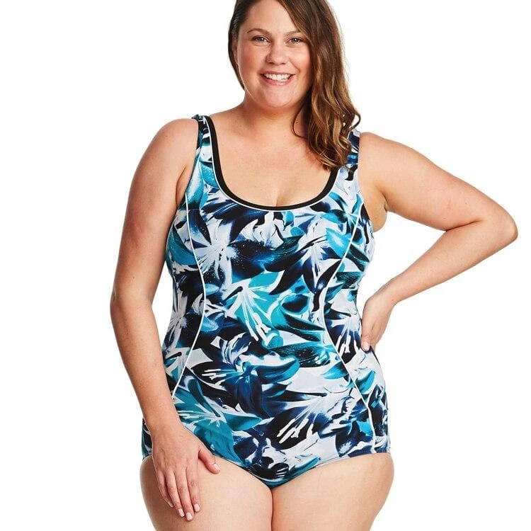 Genevieve Lower Leg Powernet Soft Cup One Piece - Hawaiian Lilly 3 Genevieve Lower Leg Powernet Soft Cup One Piece - Hawaiian Lilly