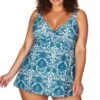 Artesands Delacroix Soft Cup Swimdress Swimsuit - Blue