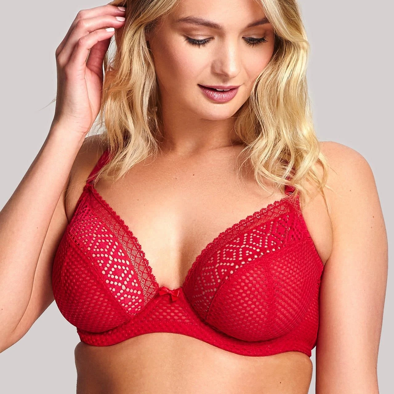 Panache Atlanta Non-Padded Underwire Plunge Bra - Chilli 7 Panache Atlanta Non-Padded Underwire Plunge Bra - Chilli - Image 5