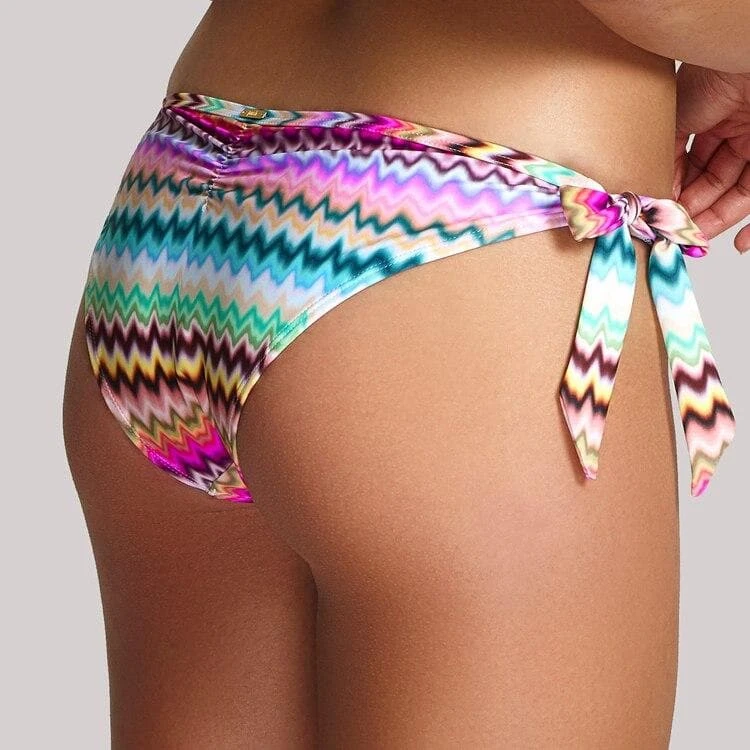 Panache Swimwear Milano Tie Side Brazillan Brief - Ikat Print 4 Panache Swimwear Milano Tie Side Brazillan Brief - Ikat Print - Image 2