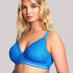 Panache Lyzy Vibe Triangle Wirefree Bra - Azure