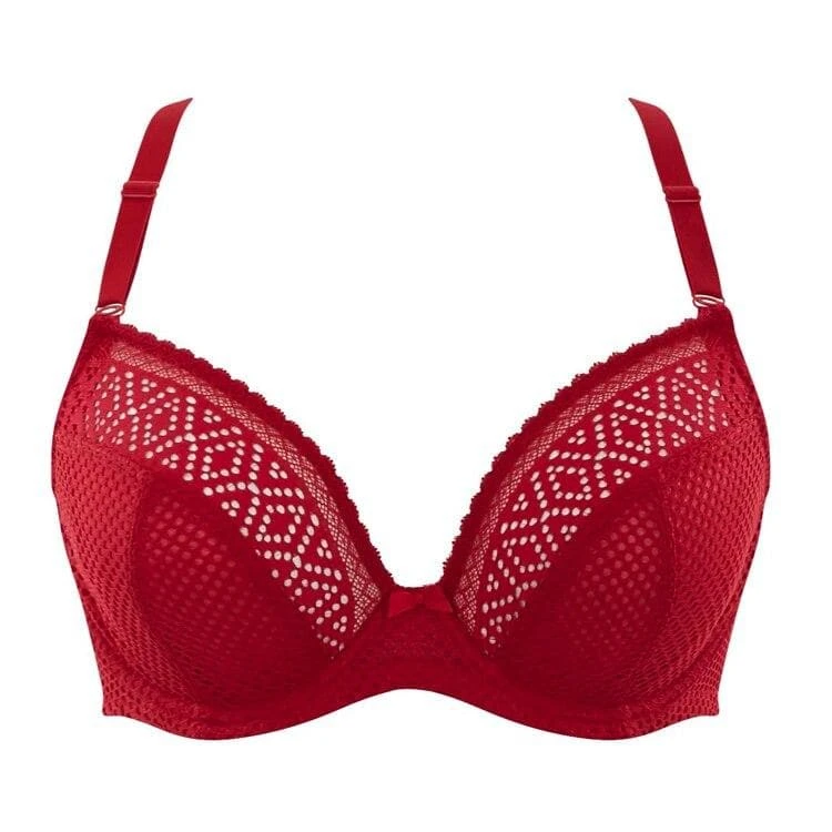 Panache Atlanta Non-Padded Underwire Plunge Bra - Chilli 4 Panache Atlanta Non-Padded Underwire Plunge Bra - Chilli - Image 2