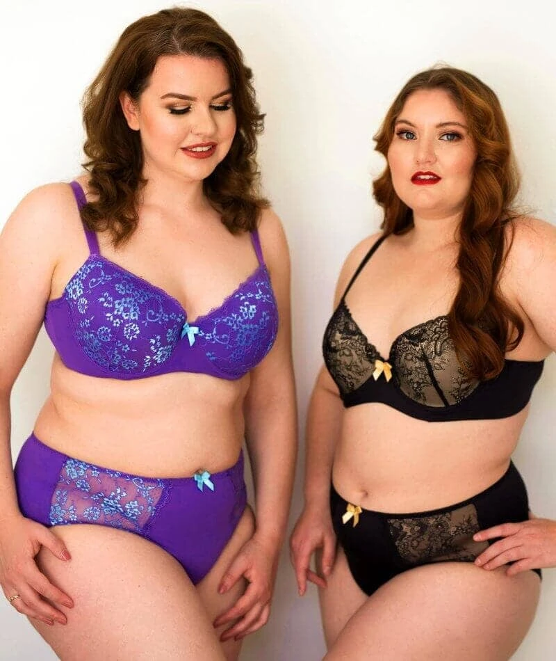 Lady Emprezz Frenchie Padded Shaping Bra - Purple/Aqua 15 Lady Emprezz Frenchie Padded Shaping Bra - Purple/Aqua - Image 13