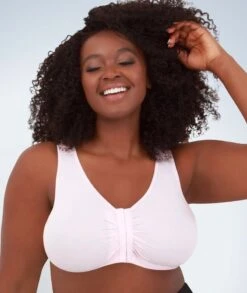 Leading Lady Laurel Wirefree Front Close Comfort Bra - Pink Crush