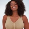 Leading Lady Laurel Wirefree Front Close Comfort Bra - Salt Beige -BRASTOGO Sales leading lady laurel wirefree front close comfort bra salt beige 1